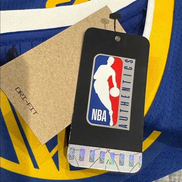 Nike NWT Golden State Warriors Blue and Yellow Dri-FIT Jersey size L,MSRP$149.99 - Picture 11 of 11